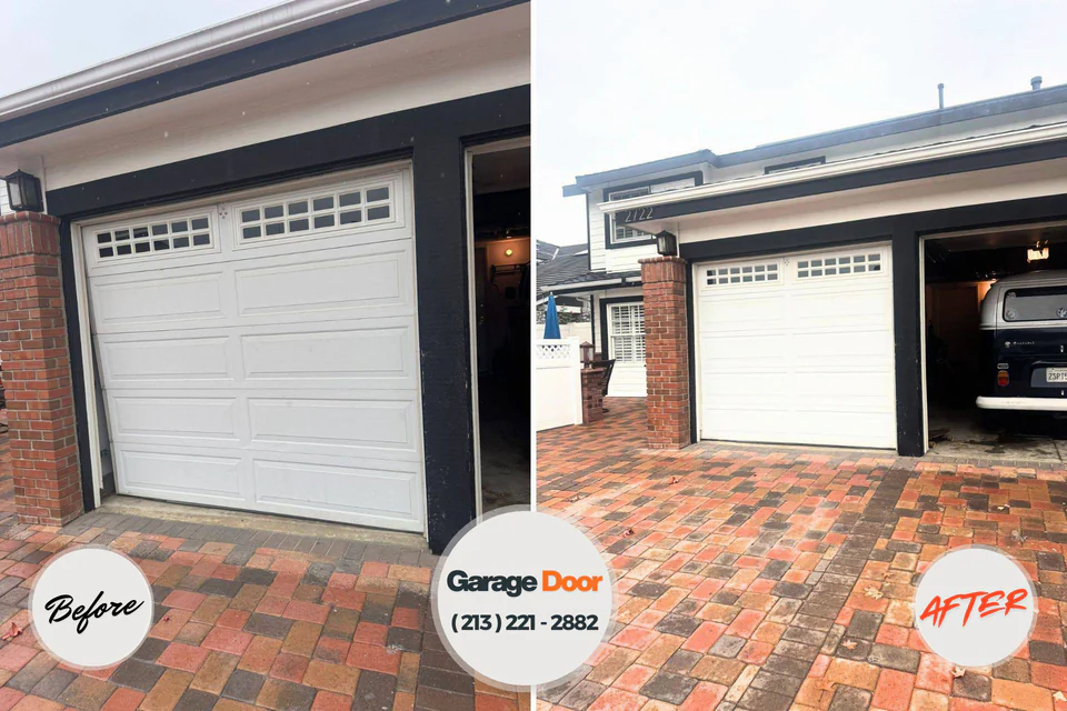 Before and after: garage door repair Kaloko, HI